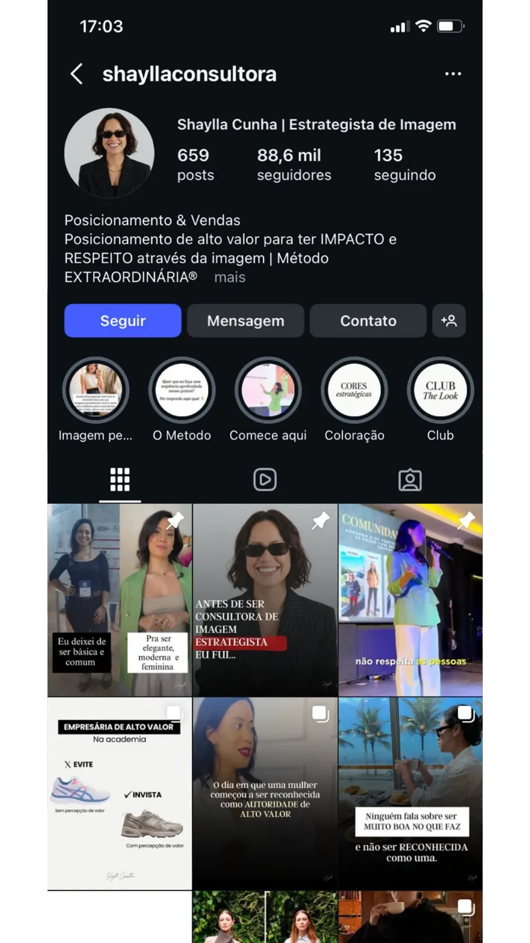 Instagram de Shaylla Cunha